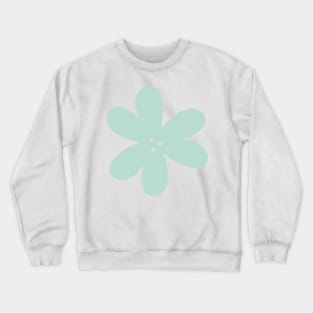 Cute Abstract Flower - Pastel Teal Green Crewneck Sweatshirt